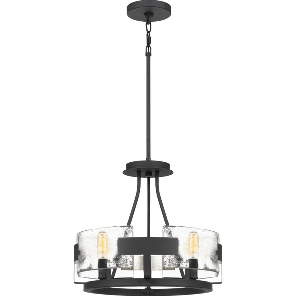 Quoizel - STM1716BA - Four Light Semi-Flush Mount - Stratum - Royal Ebony