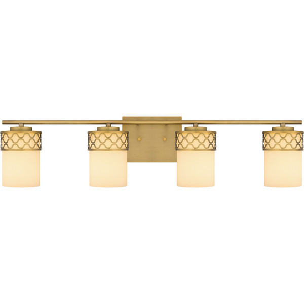 Quoizel - TEN8632AB - Four Light Bath - Tenley - Aged Brass