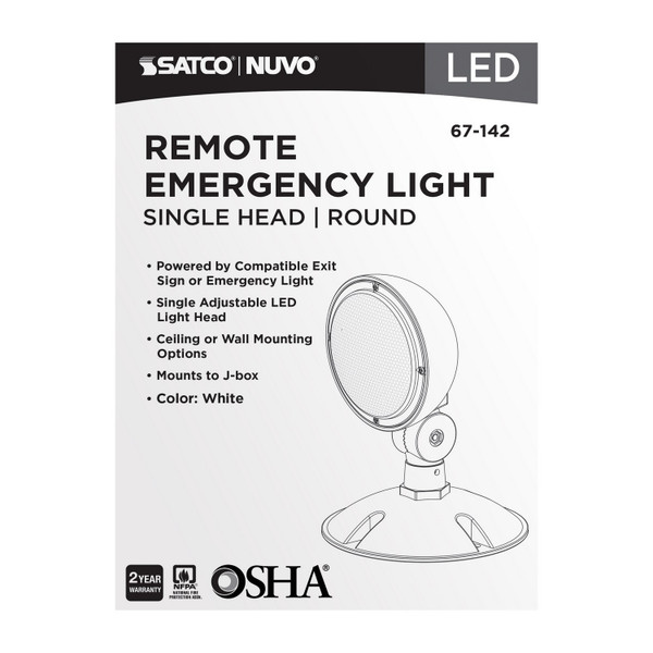 Satco - 67-142 - Remote Emergency Light - White