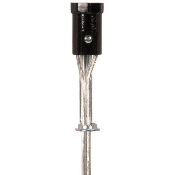 Satco - 80-1148 - Phenolic Candelabra Sockets With Leads - Black
