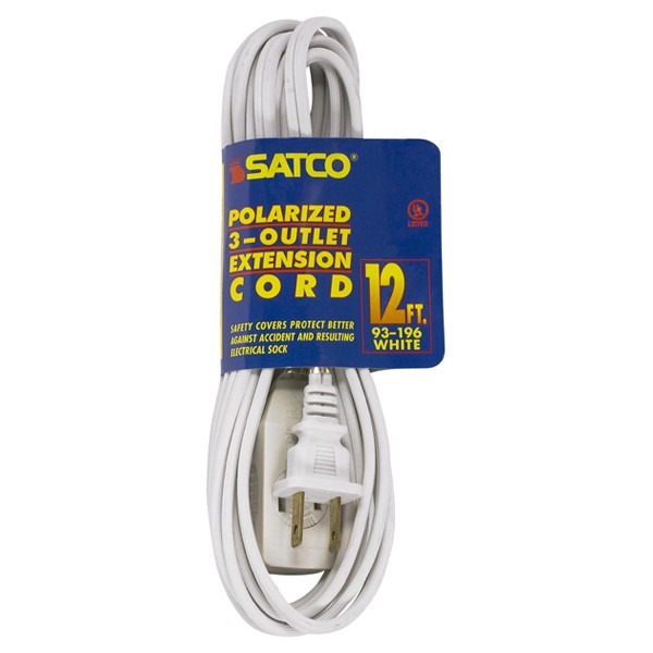 Satco - 93-196 - Extension Cord - White