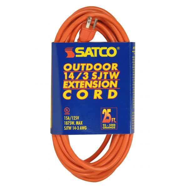 Satco - 93-5008 - Extension Cord - Orange
