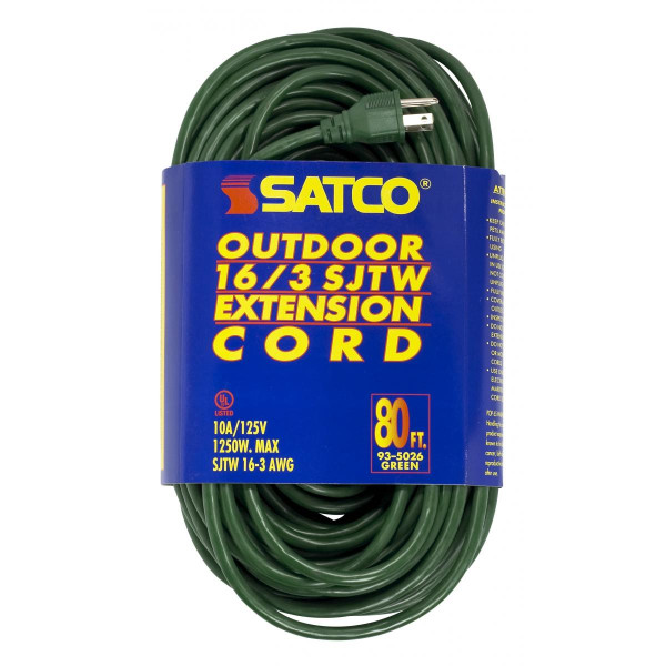 Satco - 93-5026 - Extension Cord - Green