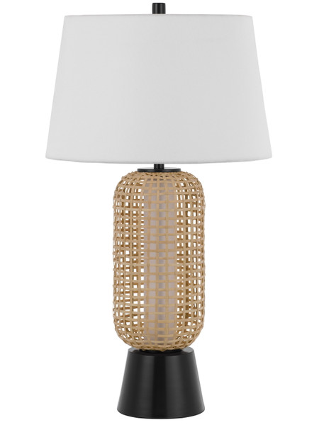Cal Lighting - BO-3219TB - Two Light Table Lamp - Wicker - Wicker/Black