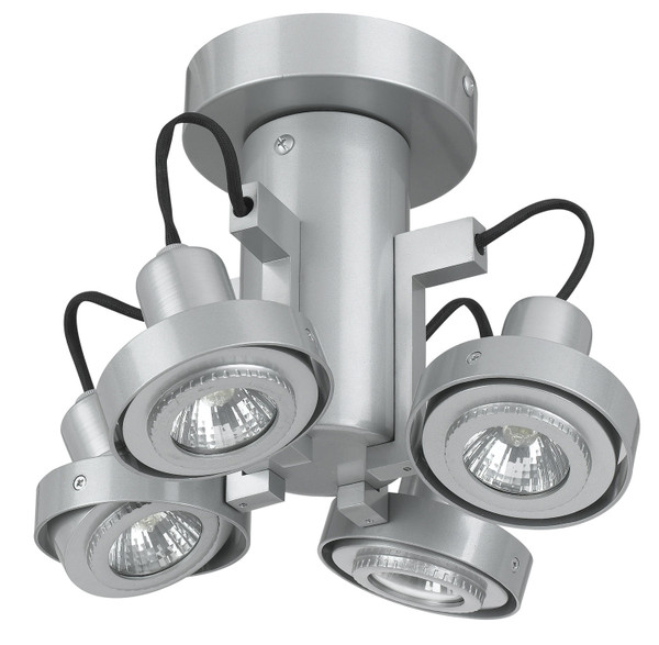 Cal Lighting - CE-964/GU10-PS - 120V Gu10 Four Lights 50W Max Ea Tr - Quad Spot - Painted Silver