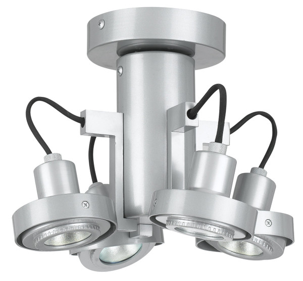 Cal Lighting - CE-964/MR-16-PS - 12V Mr-16 Four Lights 50W Max Ea Tr - Quad Spot - Painted Silver