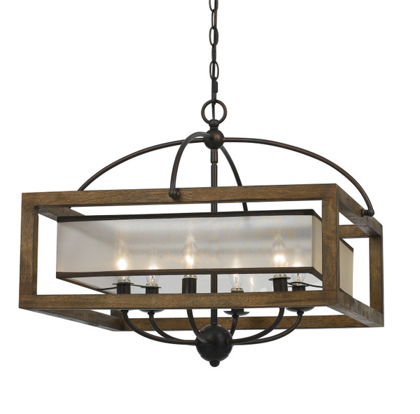 Cal Lighting - FX-3536/6 - Six Light Chandelier - Square - Dark Bronze