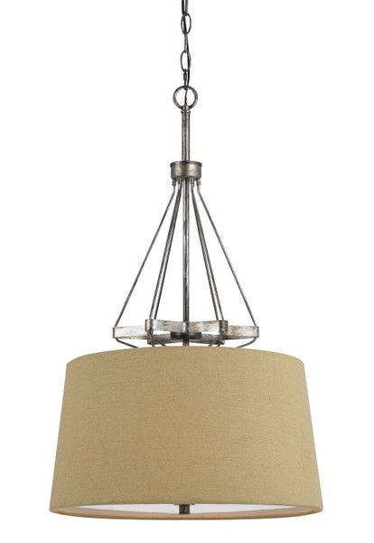 Cal Lighting - FX-3538/1P - Three Light Pendant - Cresco - Textured Steel