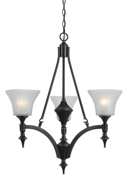 Cal Lighting - FX-3541/3 - Three Light Chandelier - ROCKWOOD - Dark Bronze