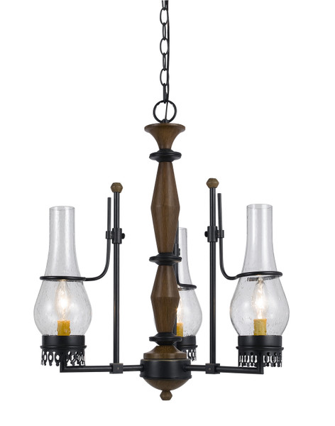Cal Lighting - FX-3564/3 - Three Light Chandelier - TRENTON - Metal/Wood