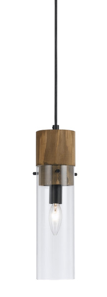 Cal Lighting - FX-3583-1P - One Light Pendant - SPEHROID - Dark Bronze/Wood