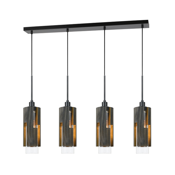 Cal Lighting - FX-3641-4 - Four Light Chandelier - Wood