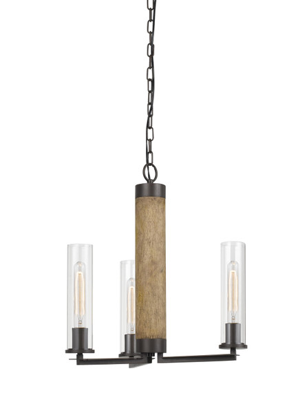 Cal Lighting - FX-3665-3 - Three Light Chandelier - Silverton - Dark Bronze/Wood