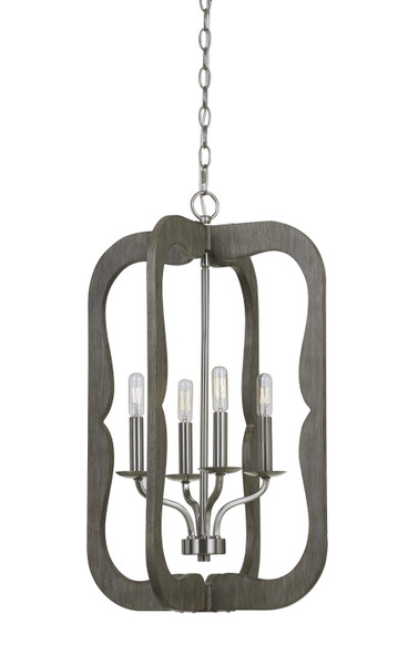 Cal Lighting - FX-3682-4 - Four Light Pendant - Portici - Wood