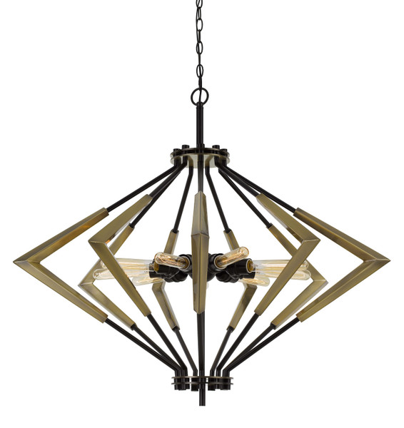 Cal Lighting - FX-3709-9 - Nine Light Chandelier - Malounta - Antique Brass/Black