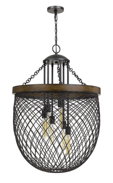 Cal Lighting - FX-3718-6 - Six Light Chandelier - Marion - Bronze/Wood
