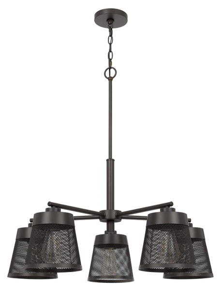 Cal Lighting - FX-3769-5 - Five Light Chandelier - Hampton - Matte Black / Mesh