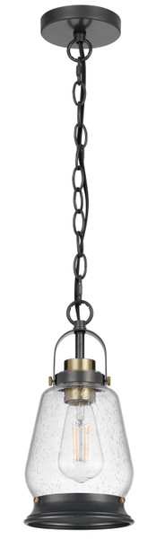 Cal Lighting - FX-3824-1 - One Light Pendant - Kavala - Black/Antique Brass