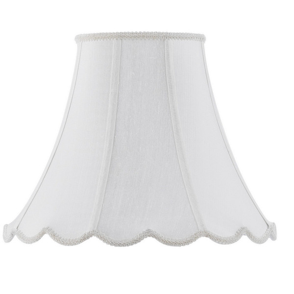 Cal Lighting - SH-8105/18-WH - Shade - PIPED SCALLOP BELL - White