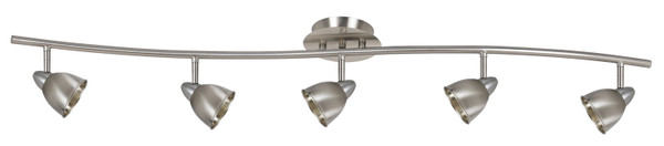 Cal Lighting - SL-954-5-BS/CBS - Five Light Pendant - Serpentine - Brushed Steel