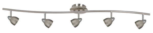 Cal Lighting - SL-954-5-BS/MBS - Five Light Pendant - Serpentine - Brushed Steel