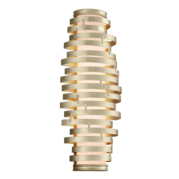 Corbett Lighting - 128-13-WSL - Three Light Wall Sconce - Vertigo - Warm Silver Leaf