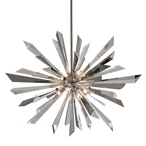 Corbett Lighting - 140-48-WSL - Eight Light Chandelier - Inertia - Warm Silver Leaf