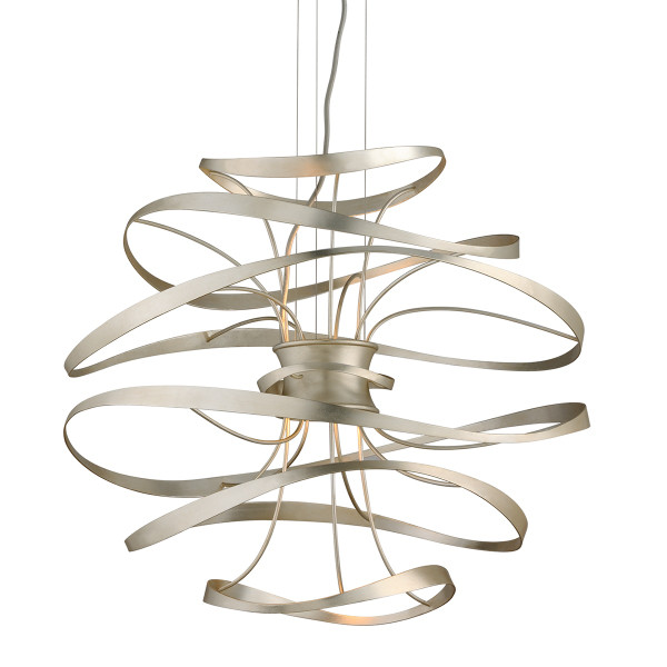 Corbett Lighting - 213-42-SL/SS - LED Chandelier - Calligraphy - Silver Leaf