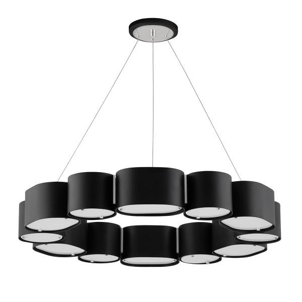 Corbett Lighting - 393-30-SBK/SS - 12 Light Chandelier - Opal - Soft Black