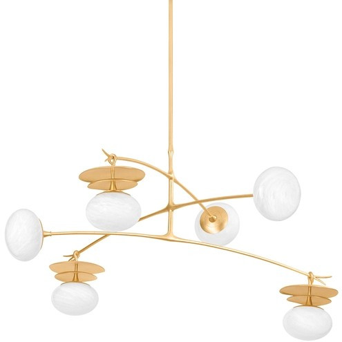 Corbett Lighting - 451-57-VGL - Six Light Chandelier - Ceylon - Vintage Gold Leaf