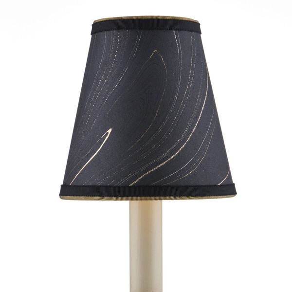 Currey and Company - 0900-0019 - Chandelier Shade - Marble - Black/Gold/Silver