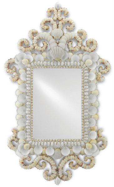 Currey and Company - 1000-0028 - Mirror - Cecilia - White/Natural