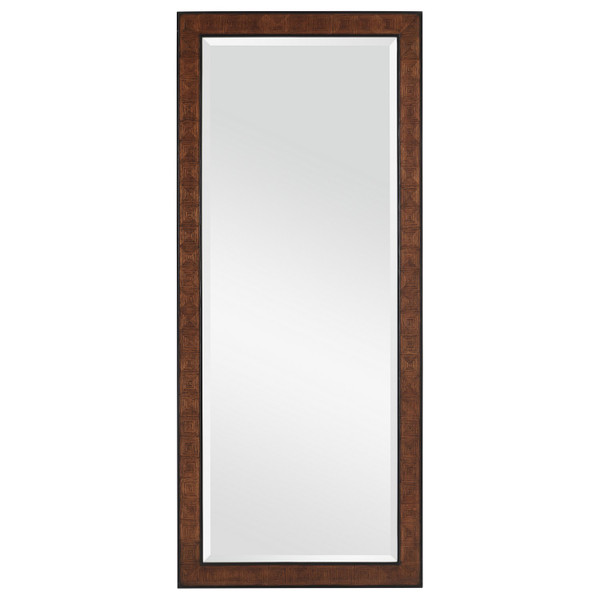 Currey and Company - 1000-0144 - Floor Mirror - Dorian - Kona/Black