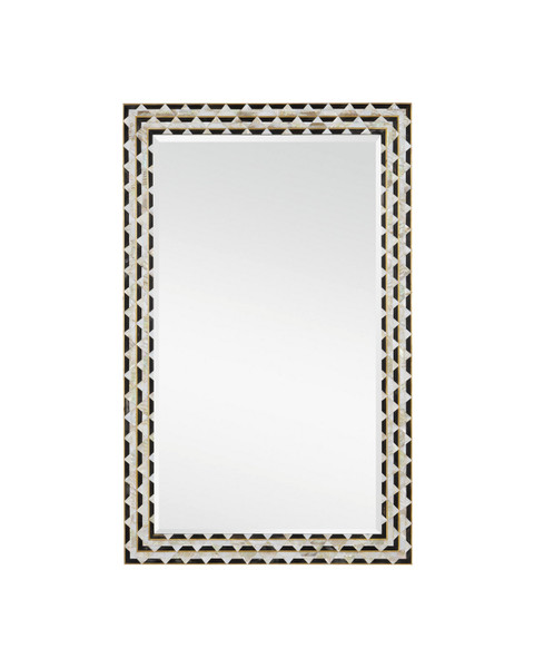 Currey and Company - 1000-0146 - Mirror - Macy - Natural/Brass