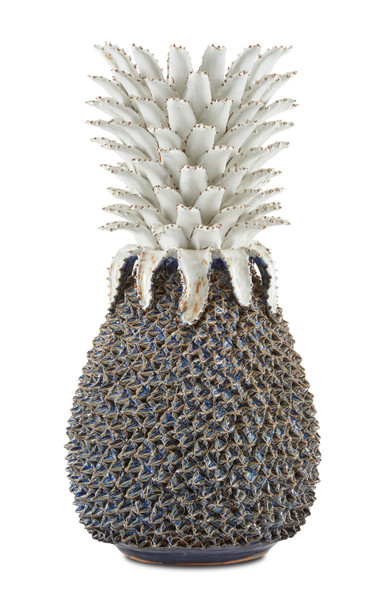 Currey and Company - 1200-0481 - Pineapple - Waikiki - Blue/White