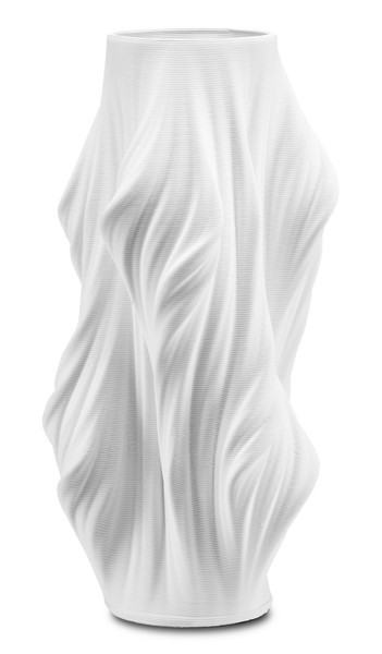 Currey and Company - 1200-0520 - Vase - Yin - White