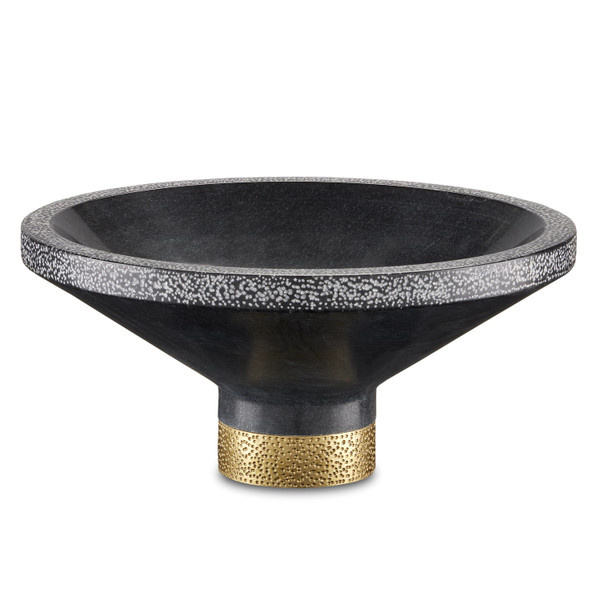 Currey and Company - 1200-0659 - Bowl - Vincent - Natural/Brass