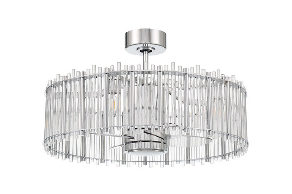Craftmade - RVL28CH4 - 24 Ceiling Fan - Reveal Fandelier - Chrome