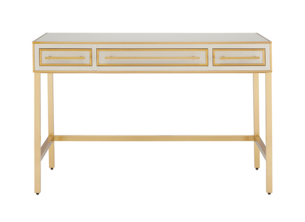 Currey and Company - 3000-0185 - Vanity - Arden Collection - Ivory/Satin Brass