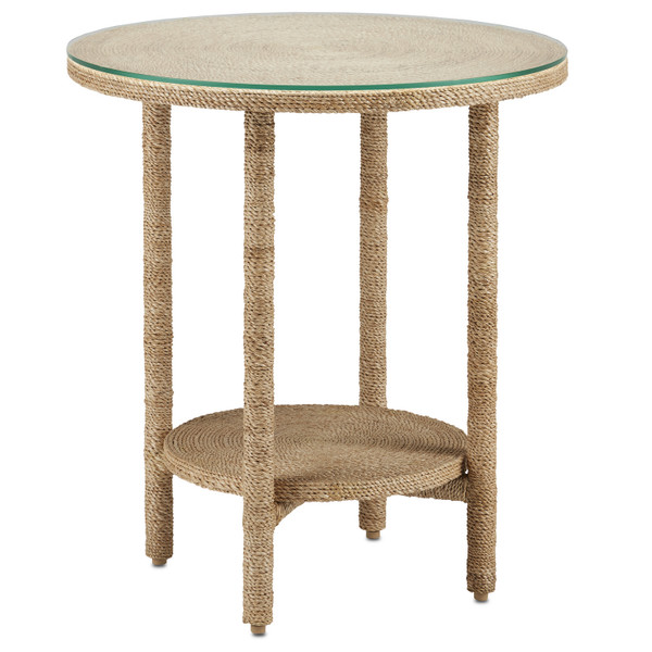 Currey and Company - 3000-0215 - Accent Table - Limay - Natural/Clear