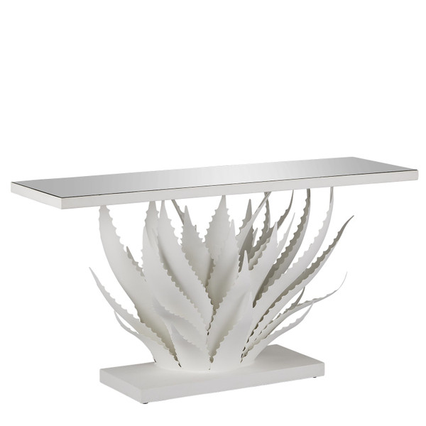 Currey and Company - 4000-0168 - Console Table - Agave - Gesso White