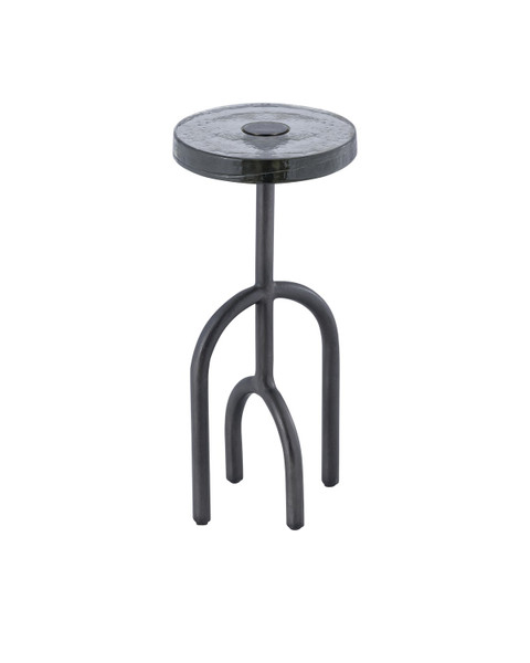 Currey and Company - 4000-0212 - Drinks Table - Grove - Black Nickel/Clear