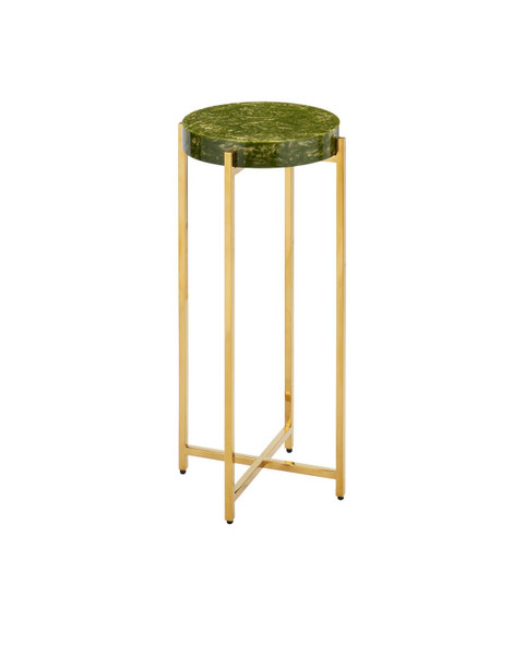 Currey and Company - 4000-0228 - Drinks Table - Rina - Green/Brass
