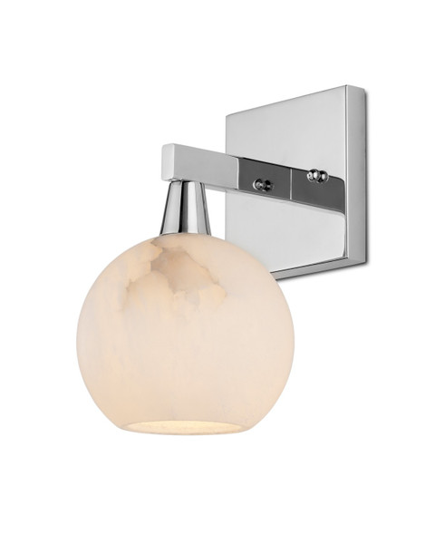 Currey and Company - 5800-0040 - One Light Wall Sconce - Bombelles - Polished Nickel/Natural