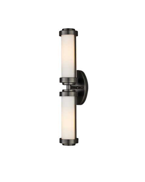 Currey and Company - 5800-0045 - Two Light Wall Sconce - Bowland - Oil Rubbed Bronze/White