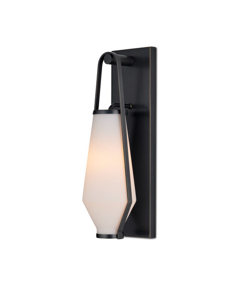 Currey and Company - 5800-0051 - One Light Wall Sconce - Brompton - Oil Rubbed Bronze/White