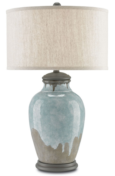 Currey and Company - 6000-0057 - One Light Table Lamp - Chatswood - Blue-Green/Gray