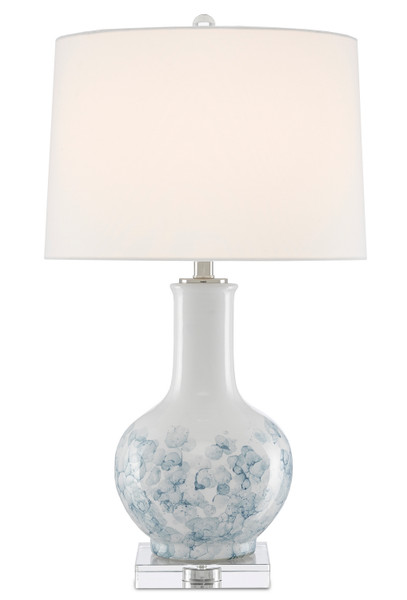Currey and Company - 6000-0581 - One Light Table Lamp - Myrtle - White/Blue/Clear