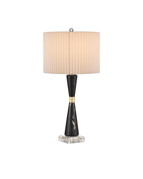 Currey and Company - 6000-0903 - One Light Table Lamp - Edelmar Collection - Natural/Natural Brass/Clear