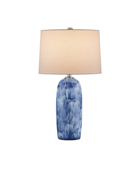 Currey and Company - 6000-0951 - One Light Table Lamp - Pallas - Blue/White